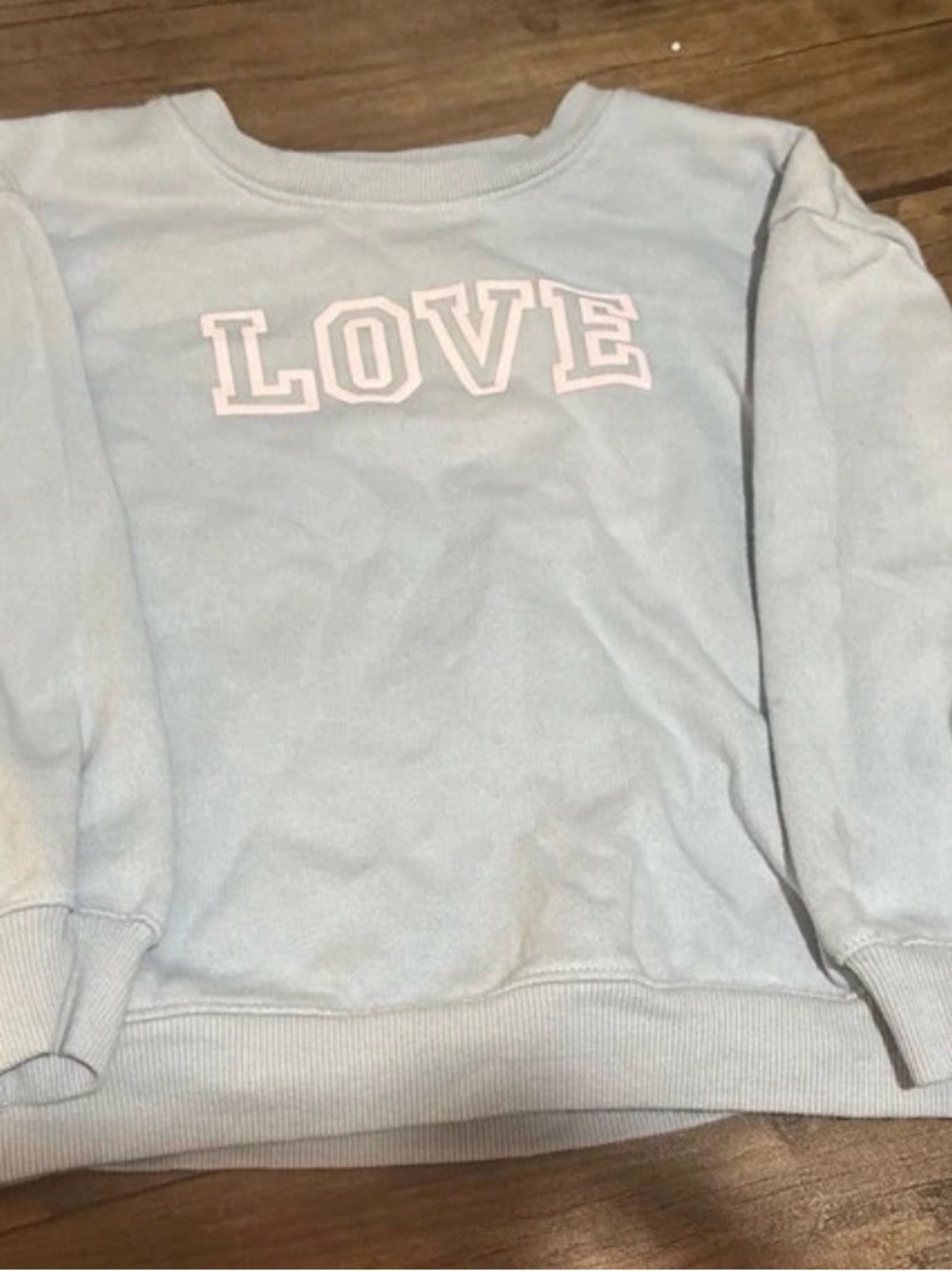 LOVE Graphic Light Blue Sweatshirt